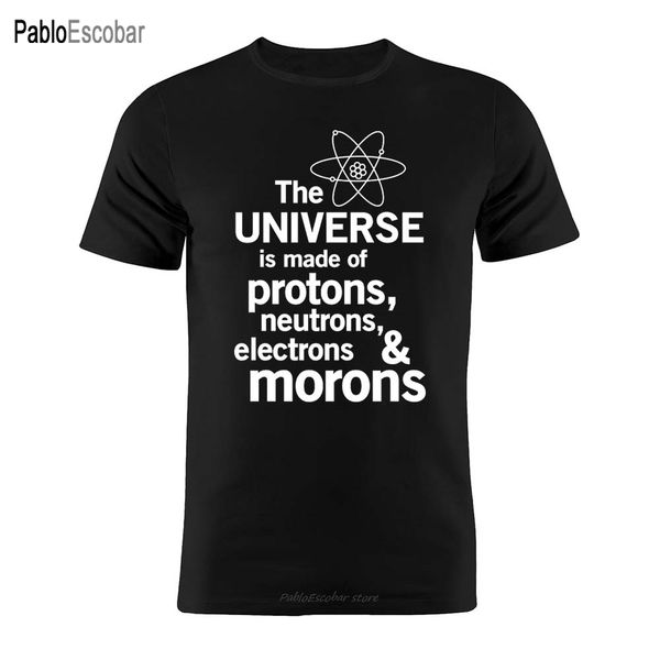 

shubuzhi хлопок унисекс футболка наука вселенная сделана из morons смешные минималистский artwork подарков tee