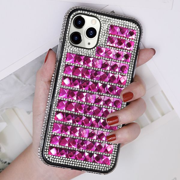 

phone shell for iphone 11/11pro/11pro max se xsmax xr xs/x 7p/8p fashion iphone 12 phone case diamond protective back cover 4 colors