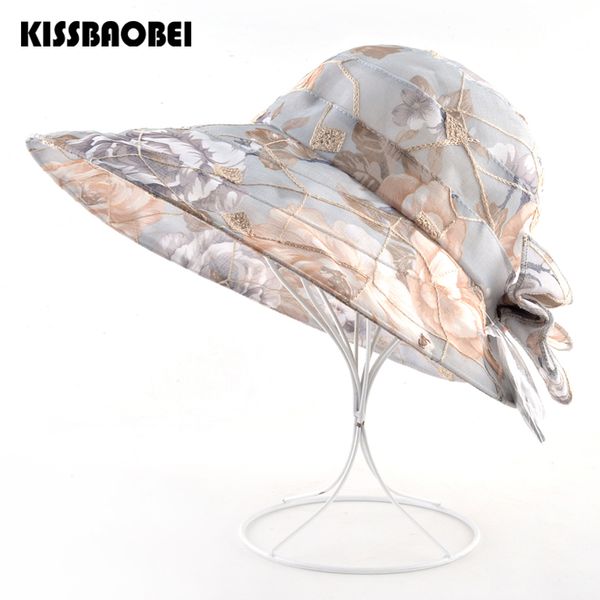 

wide brim hats summer beach for women sun hat panama chapeau femme ladies visor caps casual seaside floppy cap casquette, Blue;gray