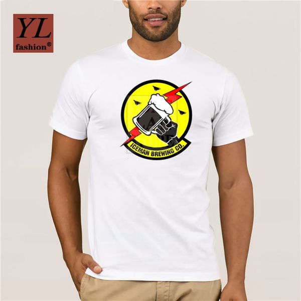 

new trendy fashion printed men's t-shirt 100% cotton iceman brew co. trendy creative graphic t-shirt top