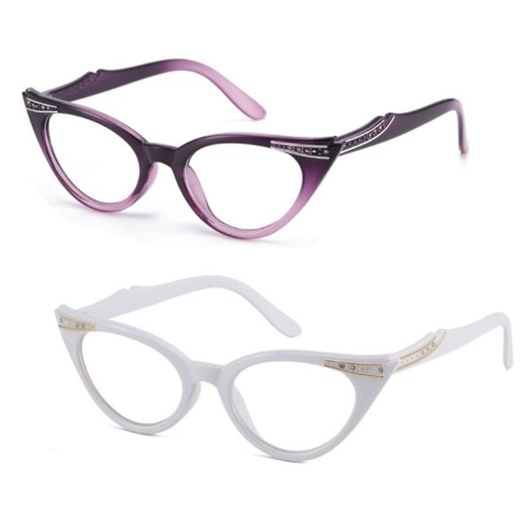 

cat eye reading glasses women presbyopic eyeglasses hyperopia eyewear spectacles readers +1.0 to +3.5, White;black