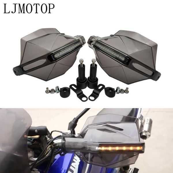 

2020 universal handlebar hand protector w/led daytime running light plastic motorcycle hand guards