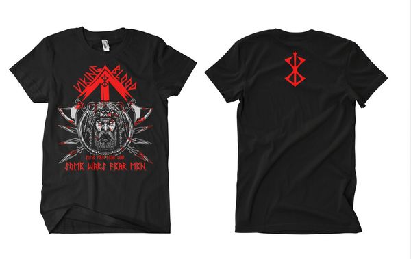 

viking blood premium t-shirt berserker,odin,germanen,thor mjolnir,wikinger mens 100% cotton short sleeve print t shirt