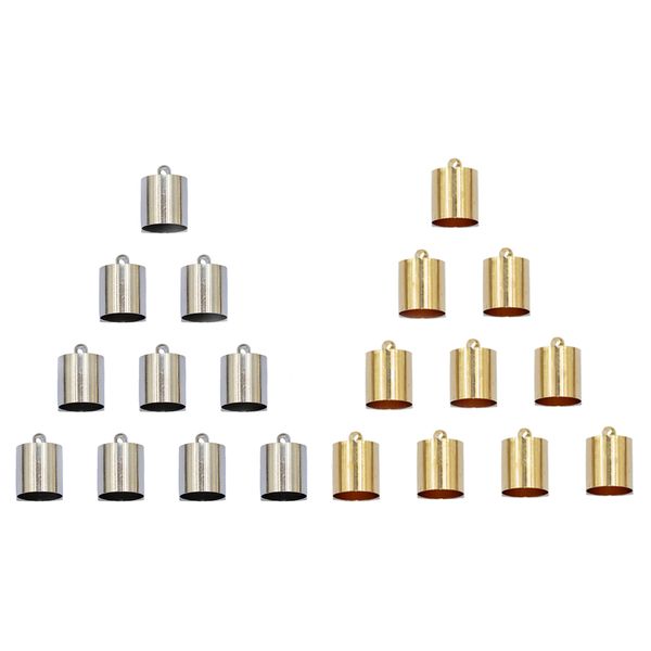 

20pcs end cord crimp bead cap jewelry findings for 9mm 10mm leather cord, Bronze;silver