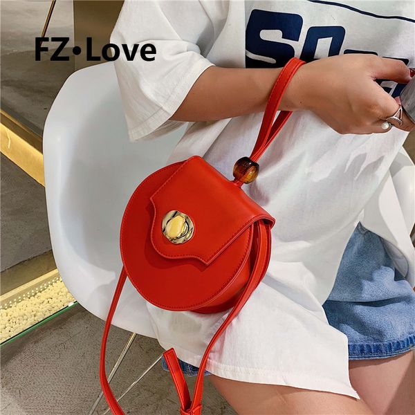 

new canteen clutch purse circle crossbody bag for women round handbag satchel handle pu leather girls trendy punk bags