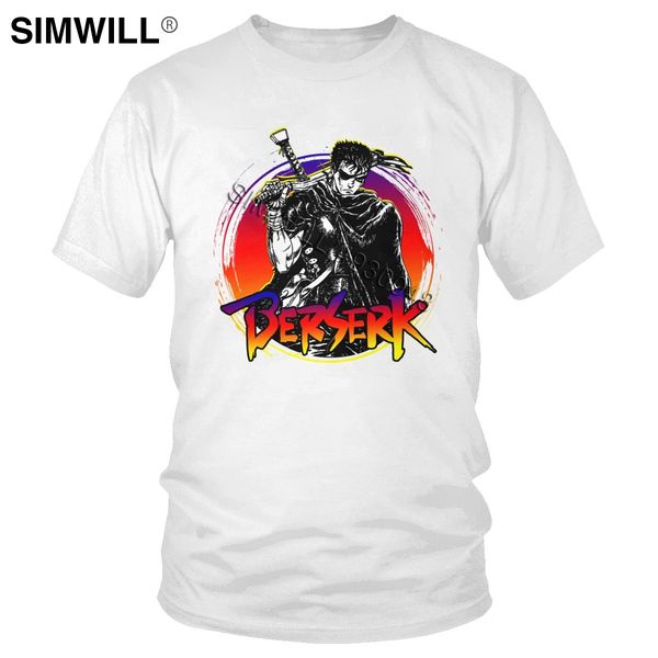 

anime berserk gatsu tee novelty casual pure cotton t shirt mens short sleeved japanese anime manga swordsman guts t-shirt gift