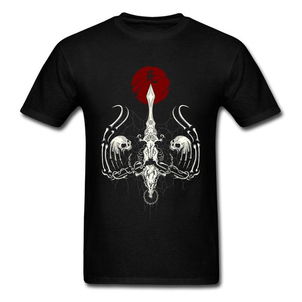 

death t shirt skulls t-shirt men goth tshirt designer summer black halloween tees cotton clothes fitness ing