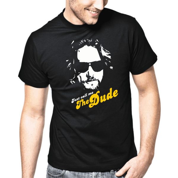 

man's t-shirt summer fashion clothing male just call me the dude lebowski film movie kult retro harajuku tee shirt