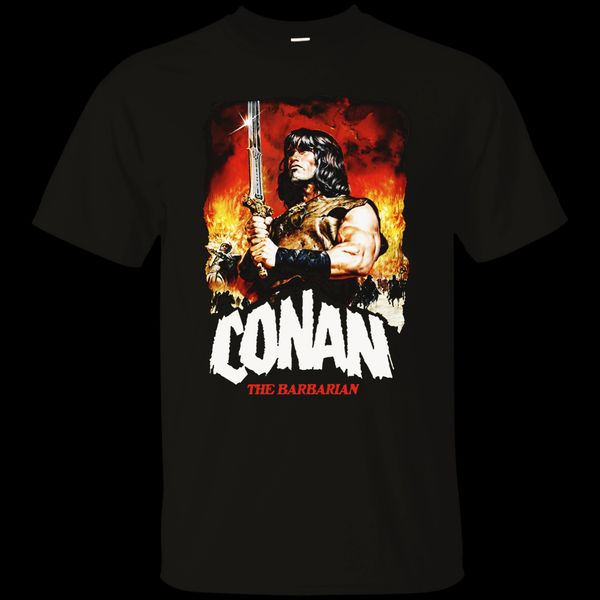

conan, the barbarian, destroyer, retro, 1980's, movie, arnold, schwarzenegger, t wholesale tee custom environtal printed ts