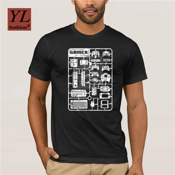 

men's print casual 100% cotton t-shirt popular gamer parts personality t-shirt
