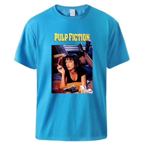 

pulp fiction tshirt человек охладить с коротким рукавом хлопок tee 2020 человек причинная сыпучие sportswear горячего надувательства человек