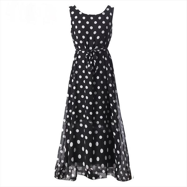 

casual long summer dress women sleeveless elegant women summer dress maxi chiffon large size dress for women dr180, Black;gray