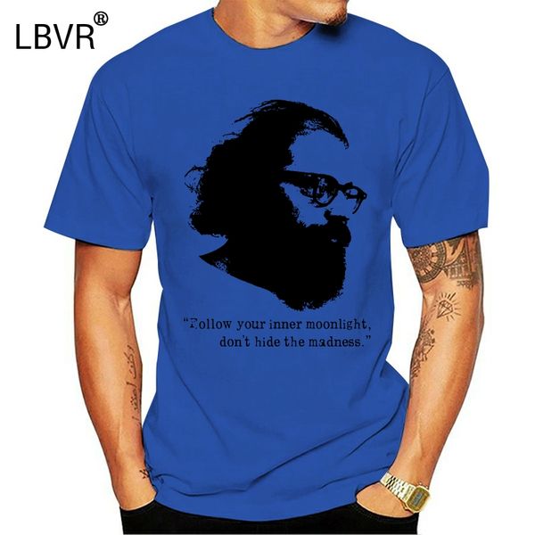 

мода смешные топы тис аллен гинзберг t-shirt 100% хлопок poet flower power хлопка майка слоганы настроенные футболки мужские