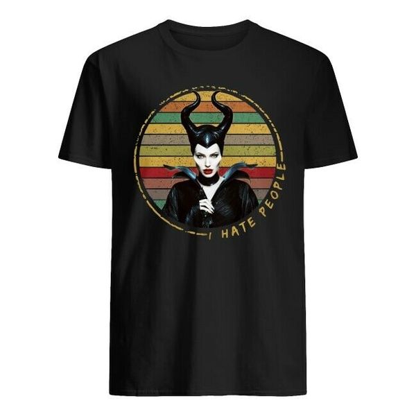 

maleficent i hate people funny white t-shirt halloween 2019