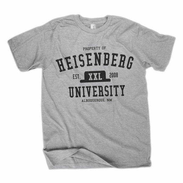 

breaking bad property of heins berg university men's gray t-shirt 2019 new arrival summer fashion short design your own t shirt