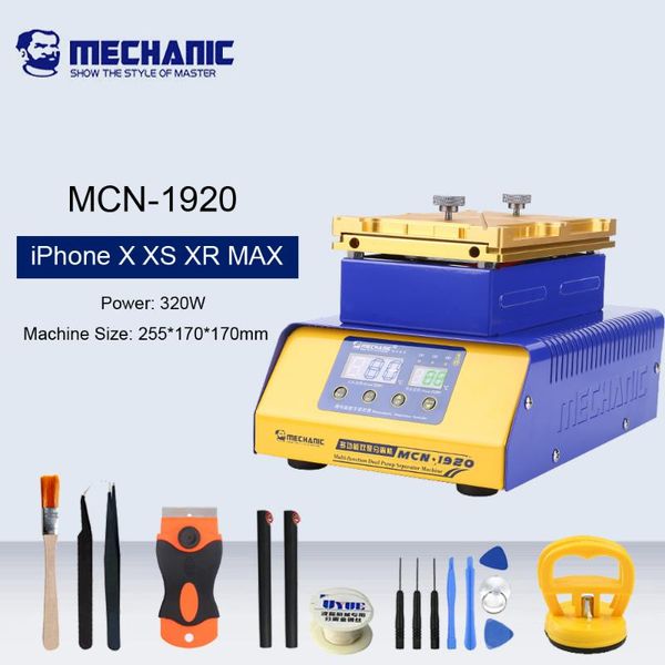 

mechanic mcn-1920 lcd glass screen separator machine double vacuum pump for x xs xr max border heated separation degluing