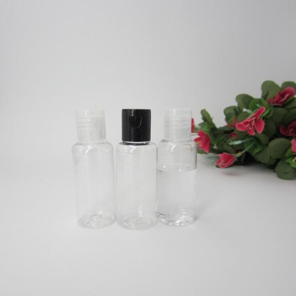 

30ml clear plastic small transparent pet cosmetic bottles containers with flip cap , 1oz clear travel size pet bottle lx1520