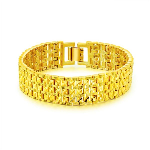 

jhsl 16мм trendy men заявление браслеты браслеты медь золото цвет большой boyfriend отец подарок высокого качества, Black