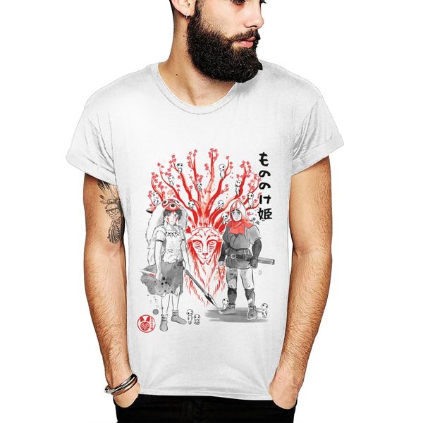 

harajuku anime princess mononoke him casual t shirt