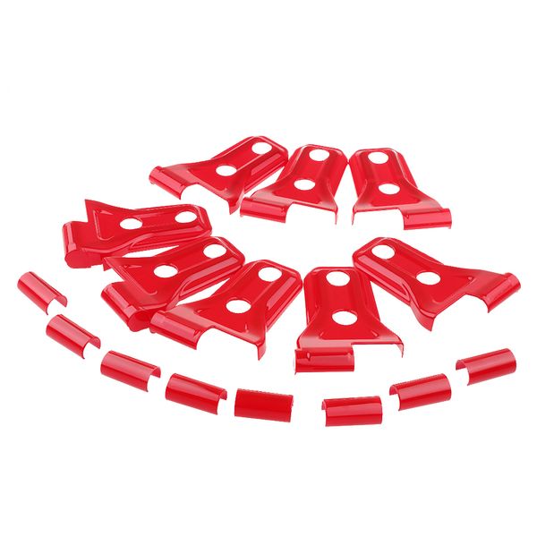 

8 pcs / 4 door abs car door hinge cover trim red for jeep wrangler jl 2018