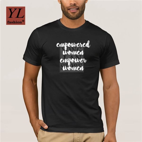 

new trendy fashion printed men's t-shirt 100% cotton empowered women empower men personality t-shirt