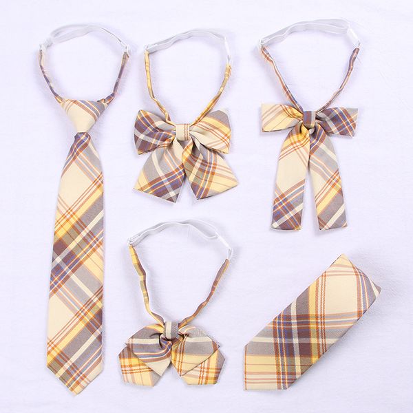 

neck ties fashion sailor shirt bow japanese/korean school uniform girls accessories yellow grid tie knot bowknot necktie adjustable, Blue;purple