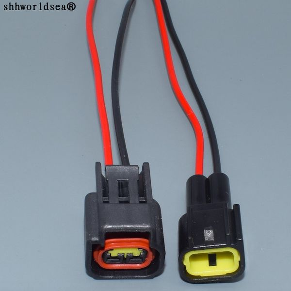 

shhworldsea 2 pin way male female high voltage ignition coil plug connector for focus fw-c-2m-b fw-c-2f-b car