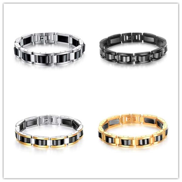 

men jewelry titanium steel healthy black magnet bracelet so170
