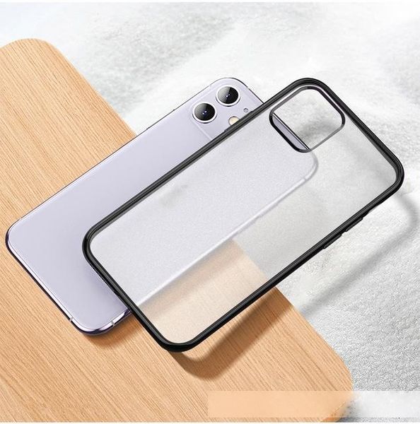 

matte plating clear phone case for iphone 11 pro max cases for iphone 6 7 8 plus x xs xr soft candy color