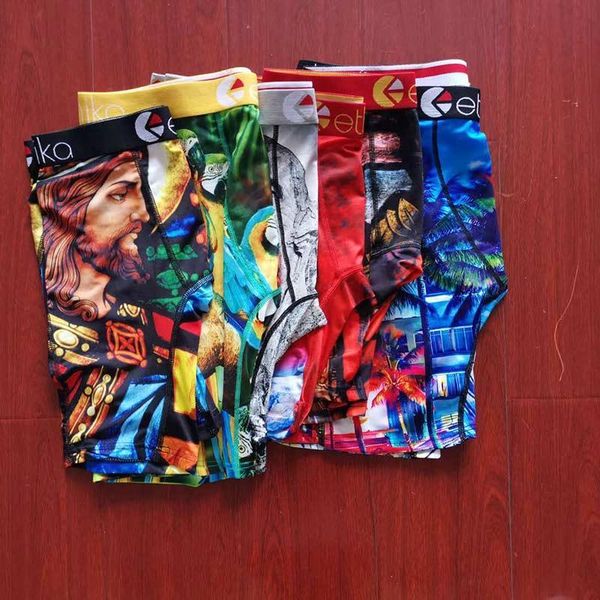 

in stock random styles ethika men's boxer underwear sports hip hop rock excise underwear skateboard street fashion quick dry, Black;white