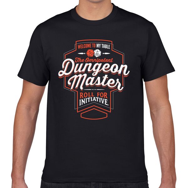 

t shirt men dungeon master o-neck vintage geek cotton male tshirt xxxl