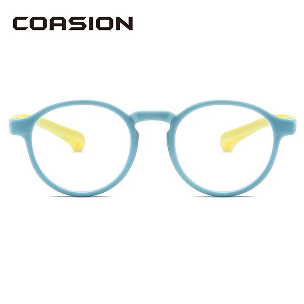 

coasion kids blocking blue light glasses computer glasses uv protection tpee rubber flexible nerd girls age 3-12 ca1598, White;black