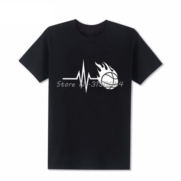 

geek porady my heartbeats for basket ball t shirt men sports crossfit fitness t-shirt cotton short sleeve tshirt tees harajuku