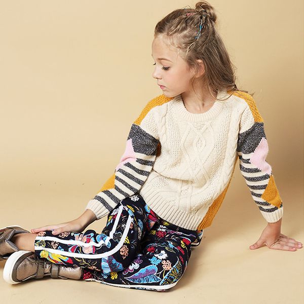

sweaters for girls clothing winter pullover kids sweaters long sleeve outerwear fashion children knitwear clothes cottons autumn, Blue
