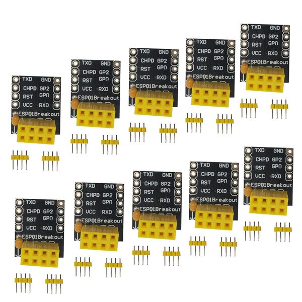 

10pcs esp-01 esp-01s breakout breadboard adaptor for esp8266 pin board adaptor wireless