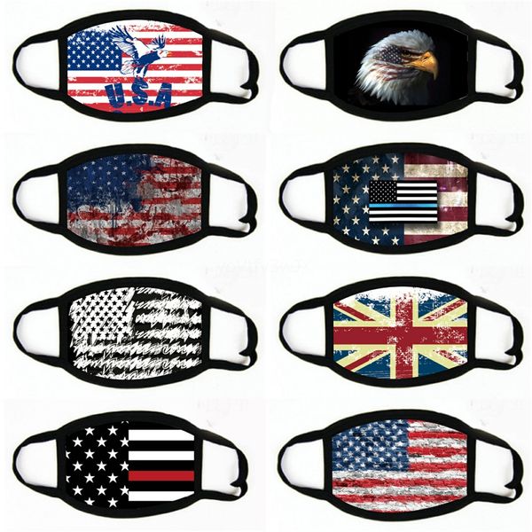 

usa flag fashion trendy magic multifunctional flag print riding face mask causal men turban woman outdoor#708, Black