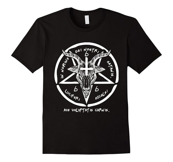 

baphomet tshirt - sigil of satan the goat head god shirt mens 100% cotton short sleeve print cool funny t-shirt men high quality