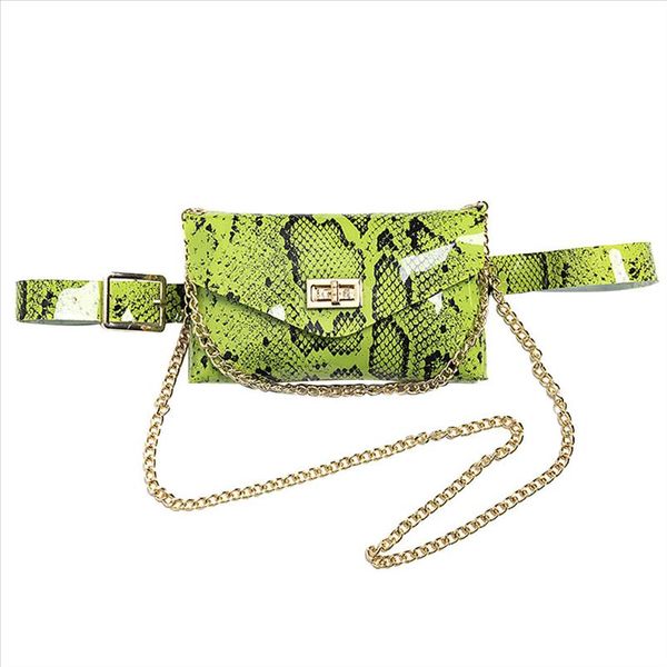 

women serpentine neon fanny pack ladies new fashion waist belt bag mini modis waist bag leather small shoulder bags