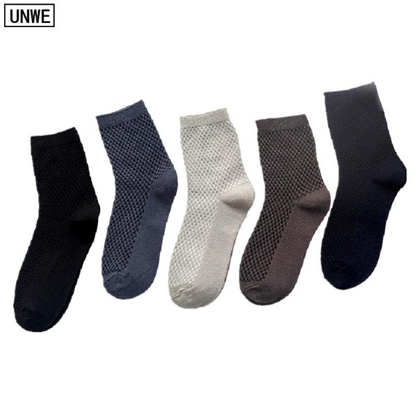 

men's socks 1 pair bamboo fiber business breathable deodorant compression solid color, Black