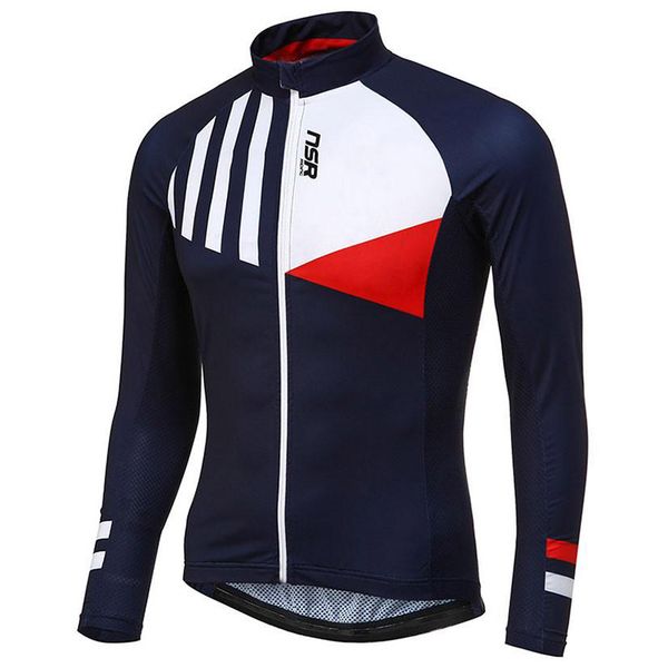 

cycling jersey korea nsr 2020 long sleeve jerseys spring autumn thin clothes outdoor bike mountain road bike clothes breathable, Black;red