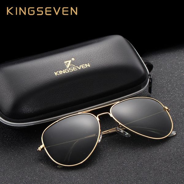 

sunglasses 58mm retro women kingseven female sun glasses for 2021 fashion oculos designer shades 3026, White;black