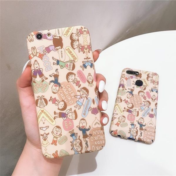 

cartoon chibi maruko-chan iphone x mobile phone shell iphonexsmax female paragraph 7plus ultra-thin iphone8plus covers i6splus frosted shell