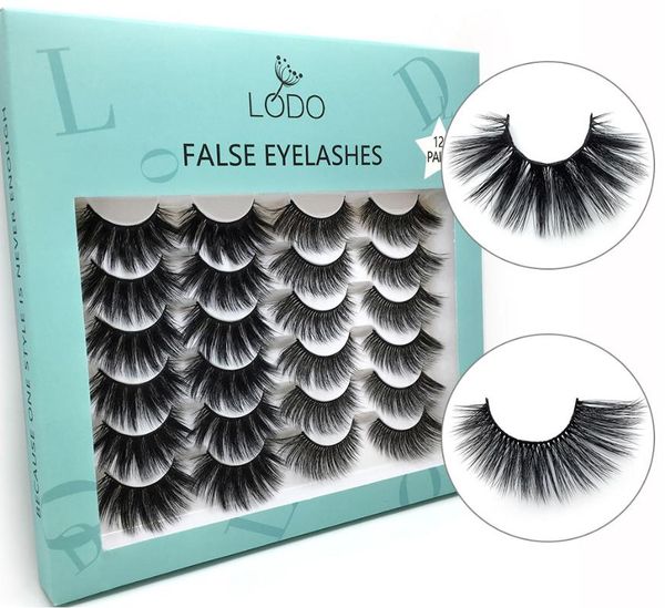 

false eyelashes 3/12pairs faux 3d mink lashes natural long dramatic volume fake makeup extension