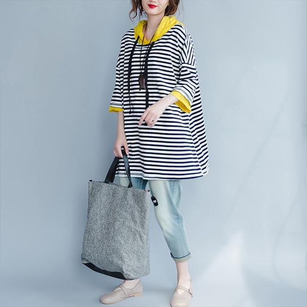 

plus size striped hoodie women korean style big size spring autumn sweatshirt patchwork hoodies female loose pullover 2020, Black