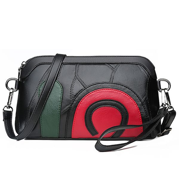 

fashion diagonal female bag stitching color ladies leather bag shoulder