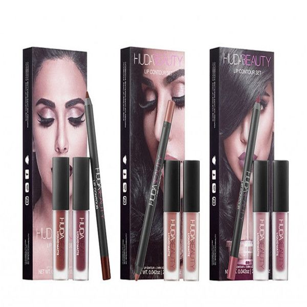 

худа beauty для губ комплект 2 + блеск для губ lipliner пвх чехол абсолютно новый в коробке блеск для губ красоты макияж mc блеск для губ ко