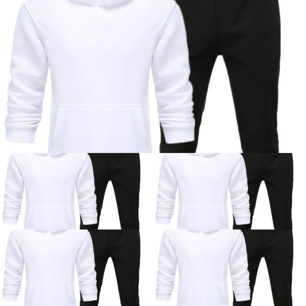 

casual sports suit sweater sweater2019 autumn new fashionable sweater couple men's and women's hooded casual suit 2ctn7, Black