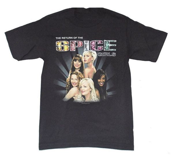 

spice girls p return world tour 2007 2008 black t shirt new funny tee shirt