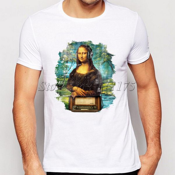 

2019 new arrivals men's funny mona listens printed t shirt hipster customize short sleeve tees
