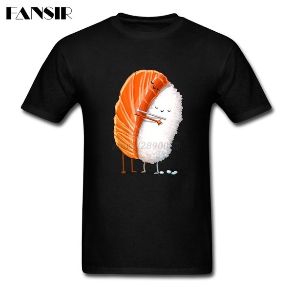 

men t shirts cool short sleeve o neck tshirt men male sushi hug japanese food guys clothes